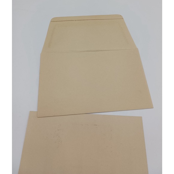 Antique Unused Christmas Greeting Card Victorian Couple Street Hand Colored - Picture 5 of 5